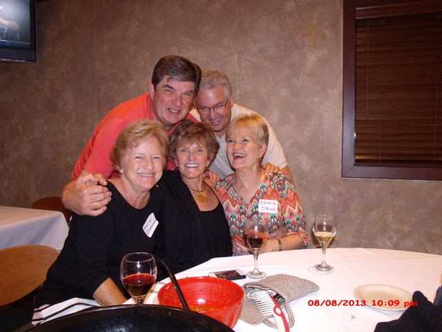 The Friday night party.  Pete Pfeiffer, Bill Whitney, Marilyn Else, Sue Johnson, Cathie Erickson. What a great time we had! 